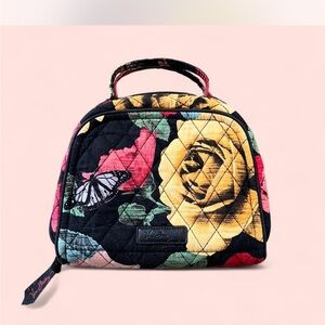 Vera Bradley Quilted Cosmetic Bag - Black, Yellow, Pink